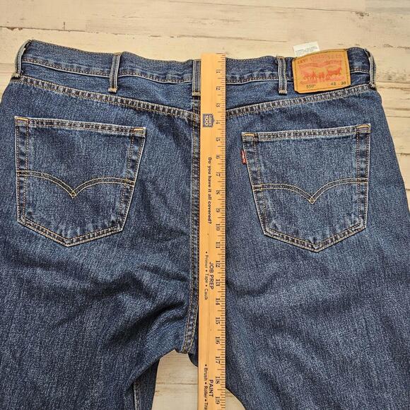 Levi's Strauss 550 Mens 42x30 Mid Rise Straight Leg Denim Jeans Blue COMFORTABLE - Picture 7 of 9